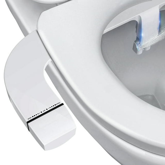 Bidet Toilet Seat Attachment, Non-Electric Self Cleaning Bidet with Posterior & Feminine Wash, Bidet for Toilet with Adjustable Water Pressure Dual-Nozzle