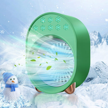 Jorocks Portable Air Conditioner Fan, Personal Evaporative Air Cooler with 3 Speeds, USB Rechargeable Desk AC Fan for Small Room Office Dorm Bedroom Camping, Green