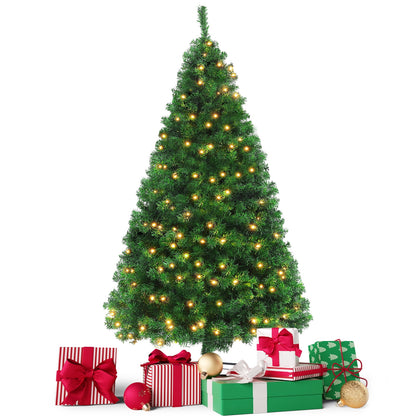 Melliful 6 ft Pre-Lit Chirstmas Tree with LED Lights & Stand