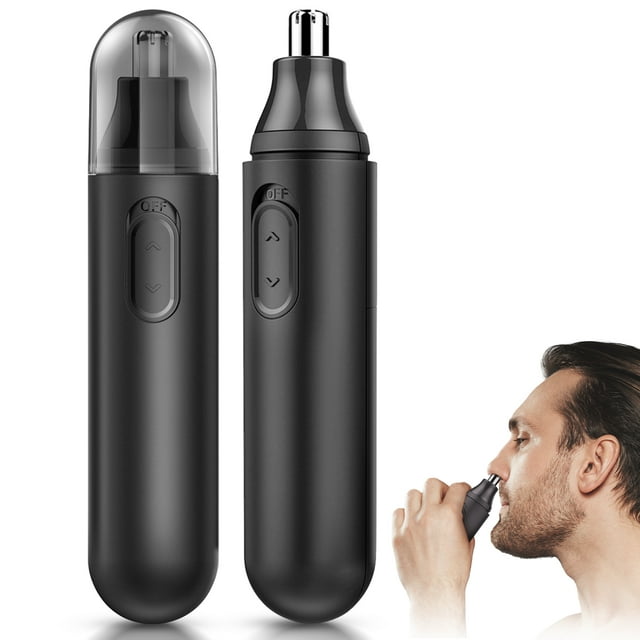 iFanze Nose Hair Trimmer, Multifunctional Design Nose Ear Eyebrow Beard Facial Hair Trimmer for Men Women, Cordless, Battery Powered, 1 Piece