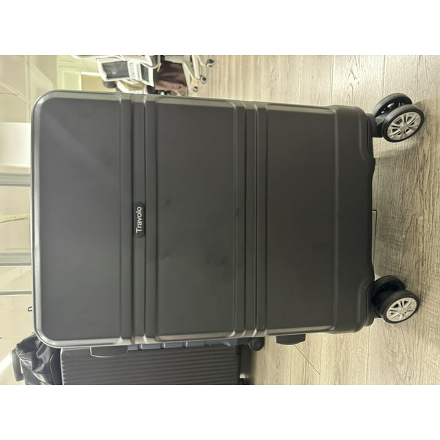 Posrue Luggage Sets Expandable PC+ABS Durable Suitcase Double Wheels 3pcs