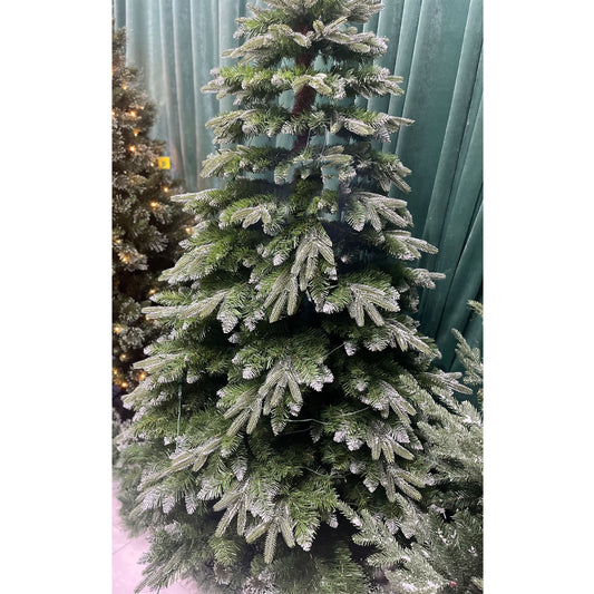 7 FT Christmas Tree ,with PE Branch 1249 Tips, Hinged Artificial Holiday Xmas Christmas Decoration, Metal Base Stand, Green