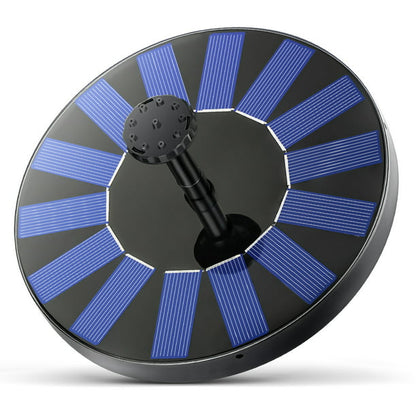 Solar Fountain, Floating Solar Bird Bath Water Fountain Pump with 6 Nozzles for Bird Bath, Garden, Small Pond, Pool, Fish Tank, Swimming Pool, Outdoor