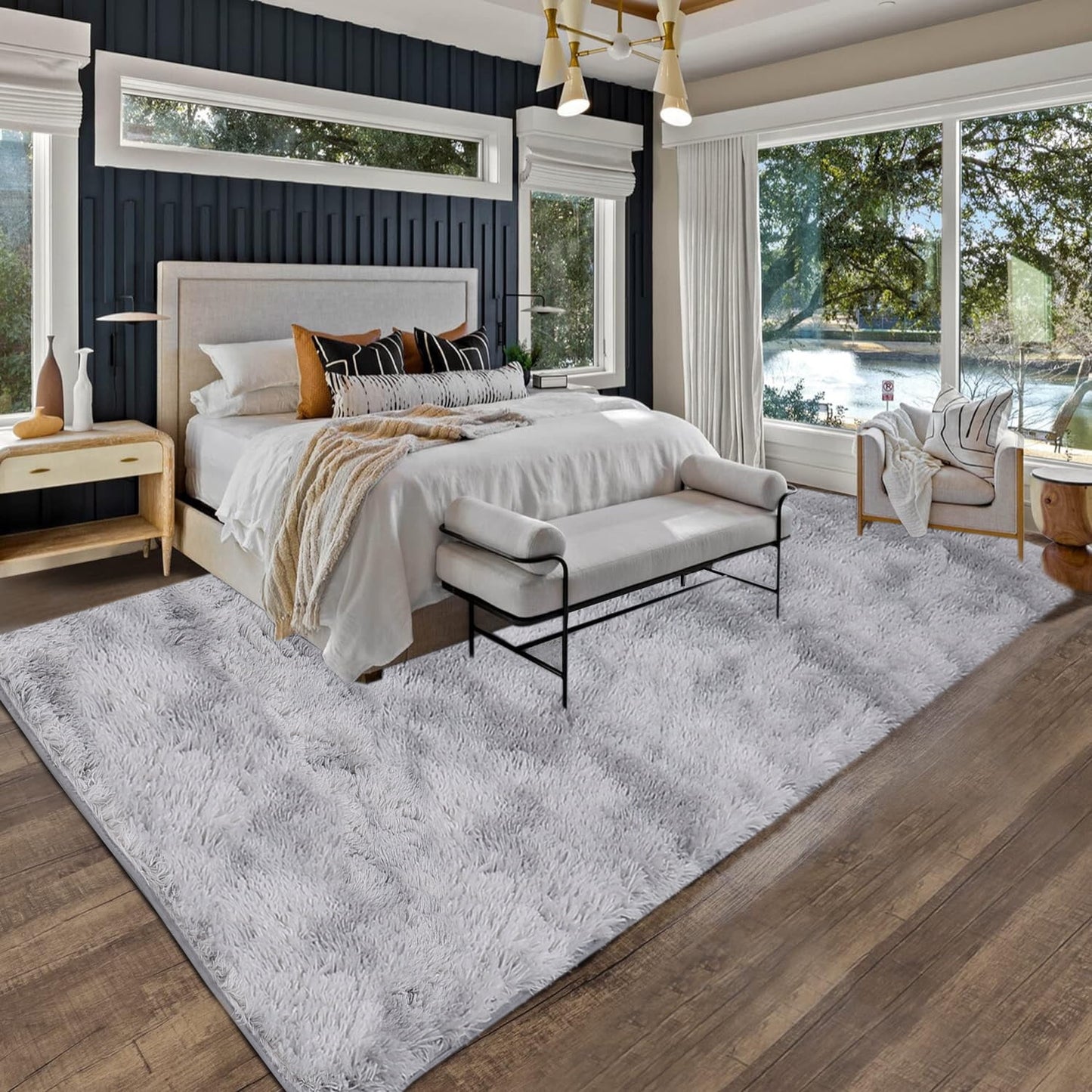 Qunler 8' x 10' Shag Area Rug