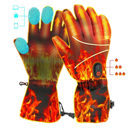iFanze Heated Gloves, Outdoor Indoor Rechargeable Hand Warmer Glove Liners for Climbing Hiking Cycling, 7.4V Fast Heating, Winter Must Have Thermal Heated Motorcycle Gloves, Universal Size