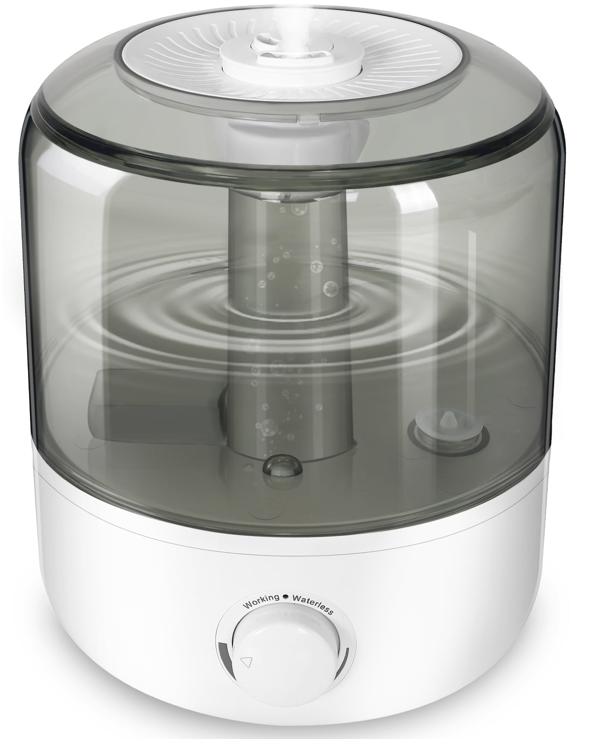 Qunler Humidifiers for Bedroom, Ultra Quiet Cool Mist Humidifier for Baby, Ultrasonic Air Humidifier with Auto Shut off, Adjustable 360Â° Rotation Nozzles, White