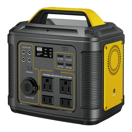 Portable Power Station 300W, 296Wh 80000mAh Lithium Battery Power Solar Generator with 100W USB-C PD Output, 110V Pure Sine Wave AC Outlet for Outdoors Camping Travel Hunting Home Blackout