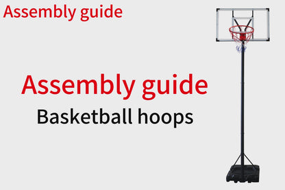Qunler Basketball Hoop, 4.4-10ft Height Adjustable Portable Basketball Goal System, 44" Backboard, 18" Rim, Kids Adults Basketball Hoop Indoor Outdoor
