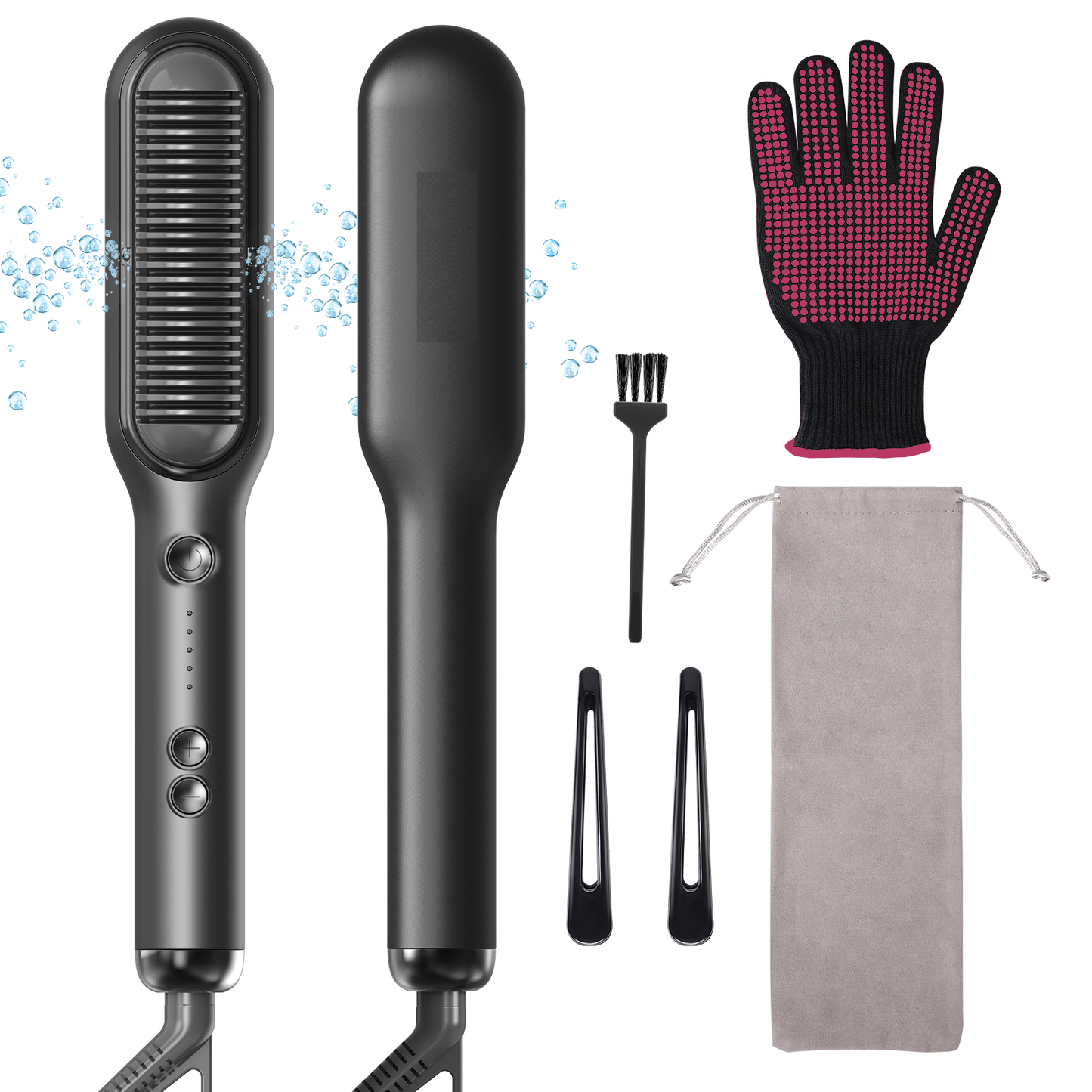 iFanze Ionic Hair Straightener Brush，Straightener，New Hair Styler，Flat iron，Dress Up Your Hair，Curl hair With Straightener，Best Hair Straightener