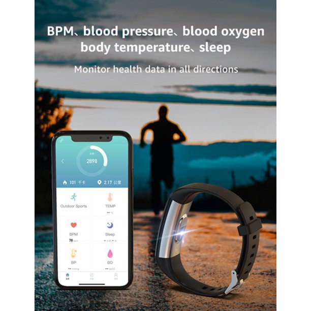 Fitness Tracker, Smart Fitness Watch with Heart Rate Monitor, Waterproof Smart Fitness Band with Step Counter, Calorie Counter, Pedometer Watch for Kids Women and Men