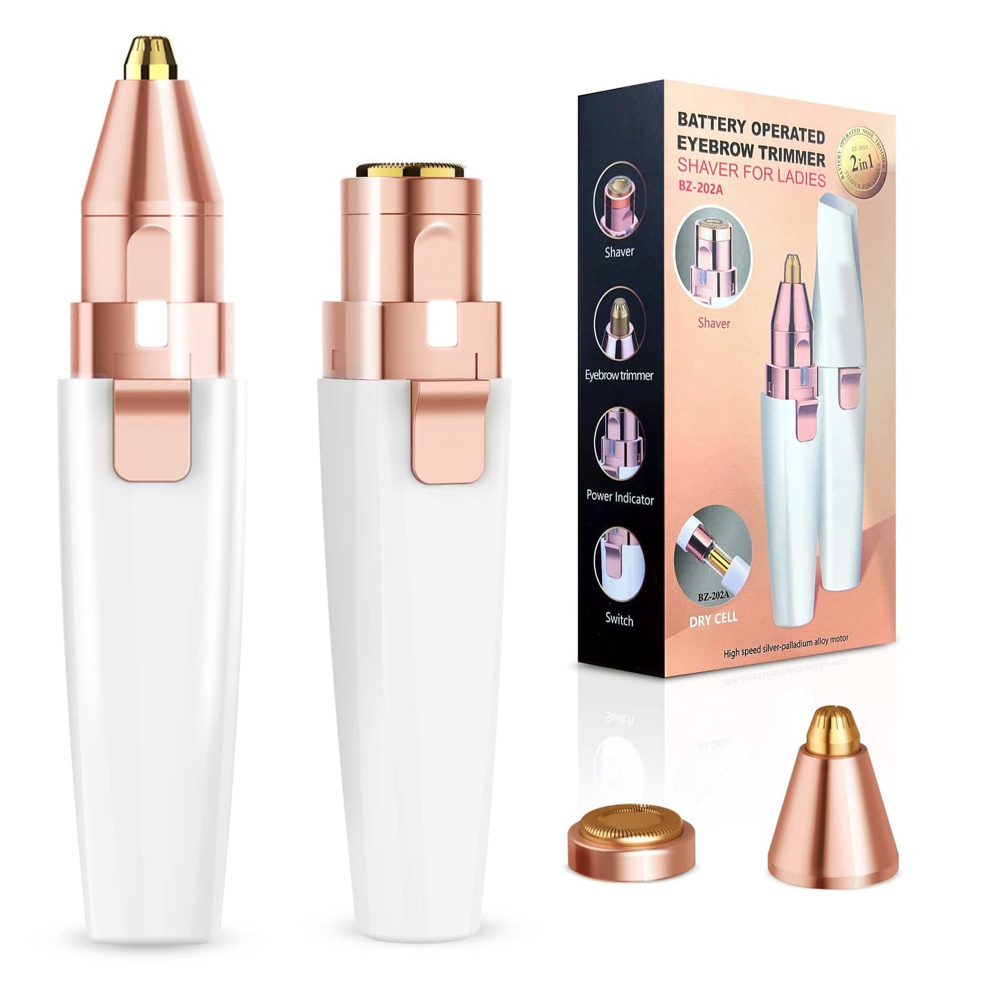 Electric Nose Ear Hair Trimmer Kit,Man Beard Rechargeable Woman Eyebrow Trimmer 4 in 1 Waterproof Dual Edge Spinning Blades System Cuts Safely Without any Pain