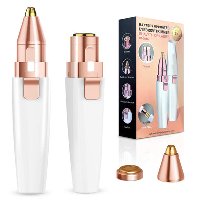 Electric Nose Ear Hair Trimmer Kit,Man Beard Rechargeable Woman Eyebrow Trimmer 4 in 1 Waterproof Dual Edge Spinning Blades System Cuts Safely Without any Pain