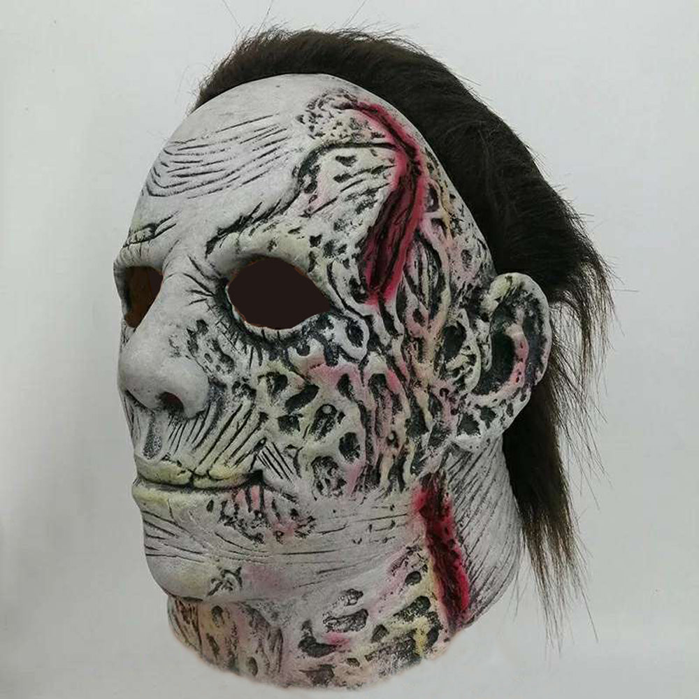 Melliful Halloween Michael Myers Mask 2021,Scar Mask Headgear, Latex Horror Scary Masks for Adult Cosplay, Great for Costume Parties