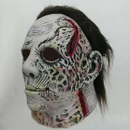 Melliful Halloween Michael Myers Mask 2021,Scar Mask Headgear, Latex Horror Scary Masks for Adult Cosplay, Great for Costume Parties