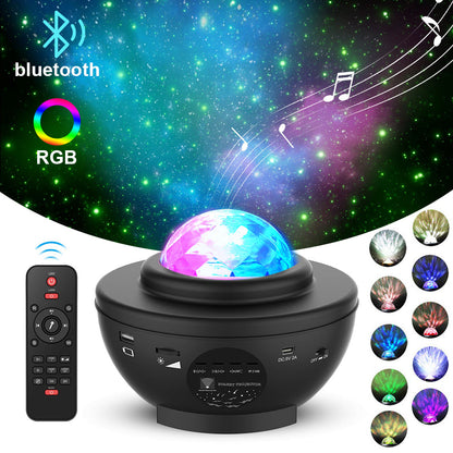Star Projector, Night Light Projector, Built-in Music Bluetooth Speaker, USB Rechargeable, 10 Lighting Modes for Kids Baby Party Bedroom Home Decor