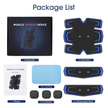 Abs Stimulator, Rechargeable Ultimate Muscle Trainer for Men Women Abdominal Work Out Abs Power Fitness Abs Muscle Training Workout Equipment Portable
