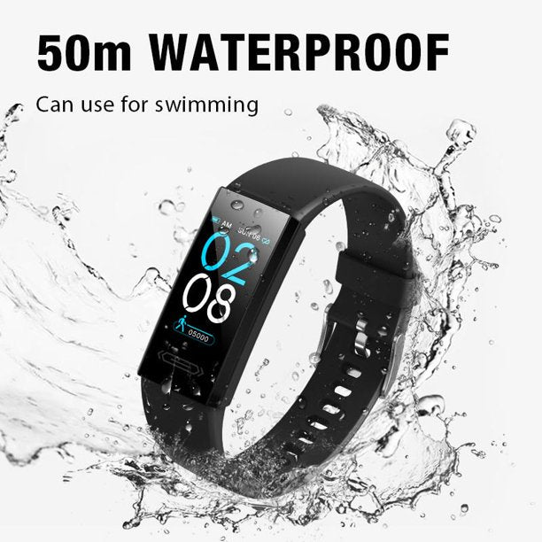 Doosl IP68 Waterproof Versa Fitness Tracker with Heart Rate Monitor, Fitness Tracker with Pedometer, Waterproof and Dustproof Blood Pressure Smart Watch