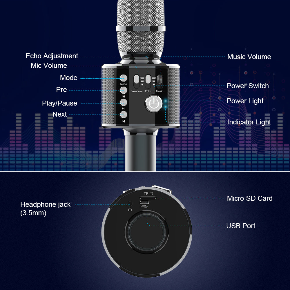 Wireless Microphon Bluetooth Karaoke