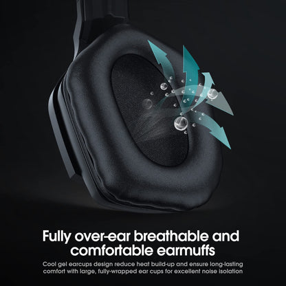 Bluetooth Headphones, Bluetooth 5.1 Wireless Headphones with Microphones, HiFi Sound with Deep Bass, USB Lightning Fast Charge, 24H Playtime