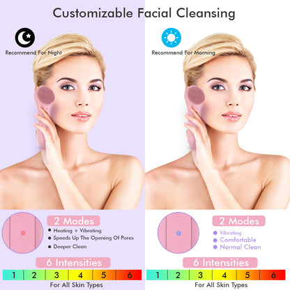Rechargeable Silicone Skin Wash Machine with Magnet Charger