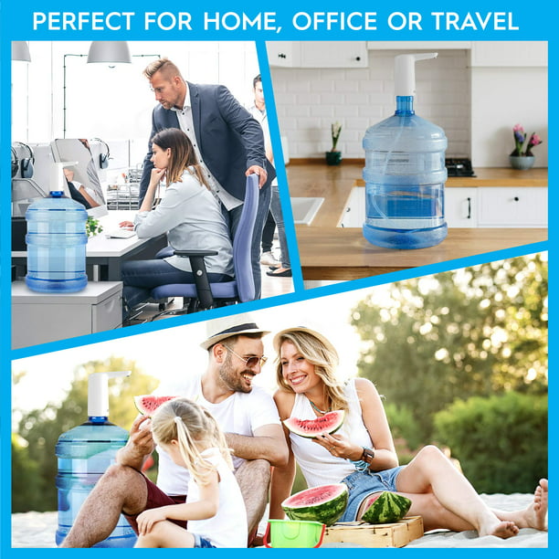 Water Pump Dispenser, Water Bottle Pump for 1.3-5 Gallon, Portable Mini Bottle Water Bottle Dispenser for Home Office Kitchen Outdoor