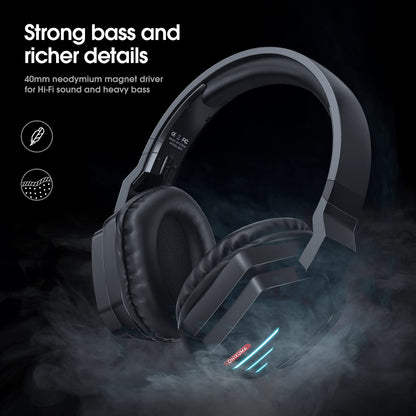 Bluetooth Headphones, Bluetooth 5.1 Wireless Headphones with Microphones, HiFi Sound with Deep Bass, USB Lightning Fast Charge, 24H Playtime