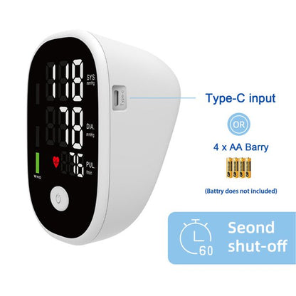 Blood Pressure Cuff,Upper Arm Blood Pressure Monitor Large LED Digital Display Heartbeat Monitor 2 Users 198 Memory Voice Reporting