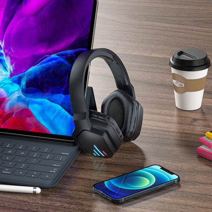 Bluetooth Headphones, Bluetooth 5.1 Wireless Headphones with Microphones, HiFi Sound with Deep Bass, USB Lightning Fast Charge, 24H Playtime