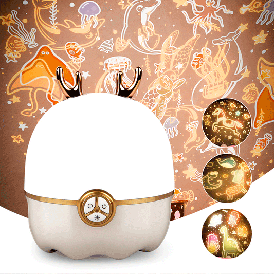 Star Projector Night Light for Kids, LED Galaxy Projector Lamp with 12 Sets Films Projector, Projector Light for Baby Bedroom, 360° Rotating