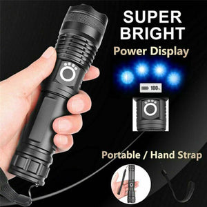 LED Flashlight, 15000 Lumens Rechargeable Waterproof Flashlight with 5 Modes for Hiking, Home,Outdoor Sport,Emergencies(Battery Included)