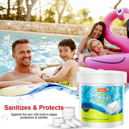 Meliful Pool and Spa 180 Pcs Long Lasting Chlorinating Tablets, Chlorine Tablets for Small Swimming Pool or Spa