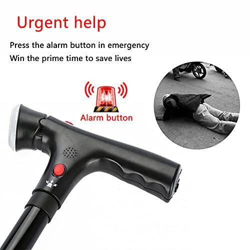 Foldable Walking Cane,Walking Stick with LED Light for Men Women