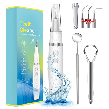 Plaque Remover for Teeth, Ifanze Electric Dental Plaque Remover Tool, Tooth Cleaner Tartar Cleaning Kit with 4 Replacement Heads, Safe for Adult Kids