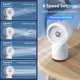 Portable Air Conditioner Fan, LED Wireless Water Cooling Circulating Fan 4 Speeds Quiet 360ml Desk Personal Air Cooler Humidifier Misting Fan for Summer Home, Office, Bedroom