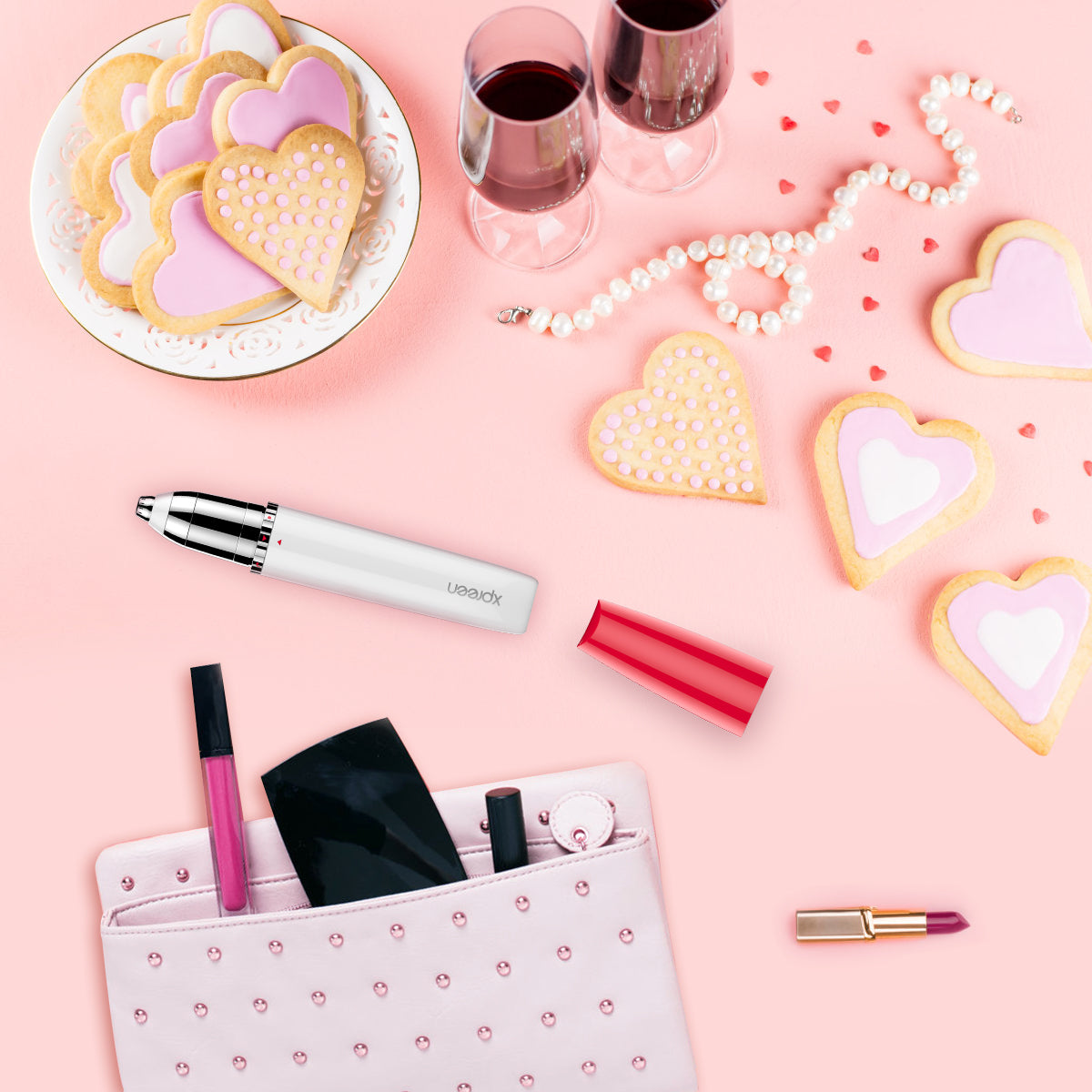 iFanze Facial Hair Remover for Women, USB Rechargeable Painless Hair Eyebrow Trimmer, IPX6 Waterproof, Built-in LED Light, Portable Flawless Electric Epilator for Cheeks, Chin, Upper Lip & Arms