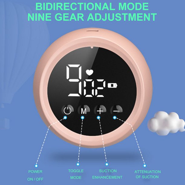 Vinmall Breast Milk Pump, Double Breast Pump Portable Anti-Overflow Ultra-uiet Strong Suction Power Extractor De Leche Materna, Breast Feede Pump with Breast Massage for Travel and Home