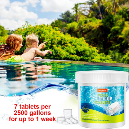 Meliful Pool and Spa 180 Pcs Long Lasting Chlorinating Tablets, Chlorine Tablets for Small Swimming Pool or Spa