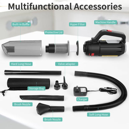 Cordless Hand Vacuum Cleaner, Beenate 10000PA Perfect Portable Handheld Vacuum Wet Dry Dustbuster with LED Light for Car Home