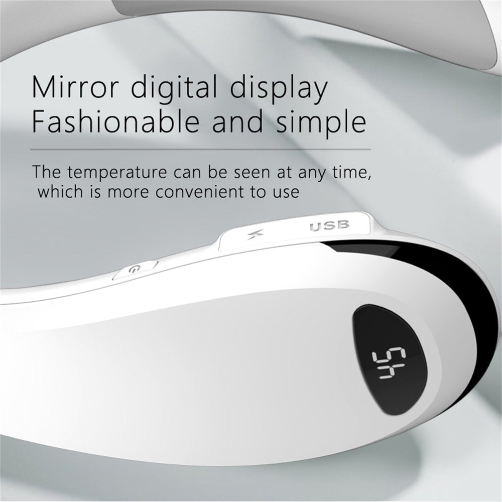 Melliful Electric Neck Heater, 3 Adjustable Heat Settings, Digital Temp Display, Rechargeable Hand-free Personal Heater, WhiteMelliful Electric Neck Heater, 3 Adjustable Heat Settings, Digital Temp Display, Rechargeable Hand-free Personal Heater, White