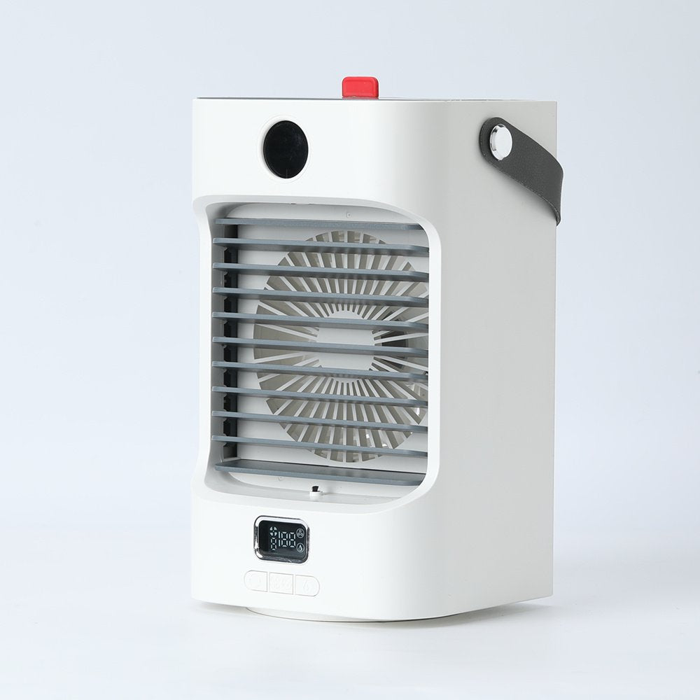 Doosl Personal Air Conditioner Fan, Rechargeable Mini AC Fan with Humidifier Mode, Portable Desk Fan for Home, Office, Room, White