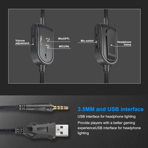 Onikuma K8 Over-Ear Gaming Headset, Wired Stereo Game Headphones with Mic for PS4 PS5 Xbox Nintendo Switch PC Laptop ipad Over-Ear Headphone with Microphone