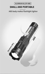 Rechargeable LED Flashlights, 8000 Lumens Super Bright Flashlight with Type-C USB Charging with Power Display, 7 Modes Zoomable Waterproof Powerful Flashlight, for Outdoor Activity or Emergency Use