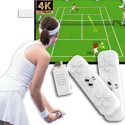 Doosl Wireless Game Console, 4K HDMI Output Plug and Play TV Games Wireless Controllers Vedio Game Console for Adult