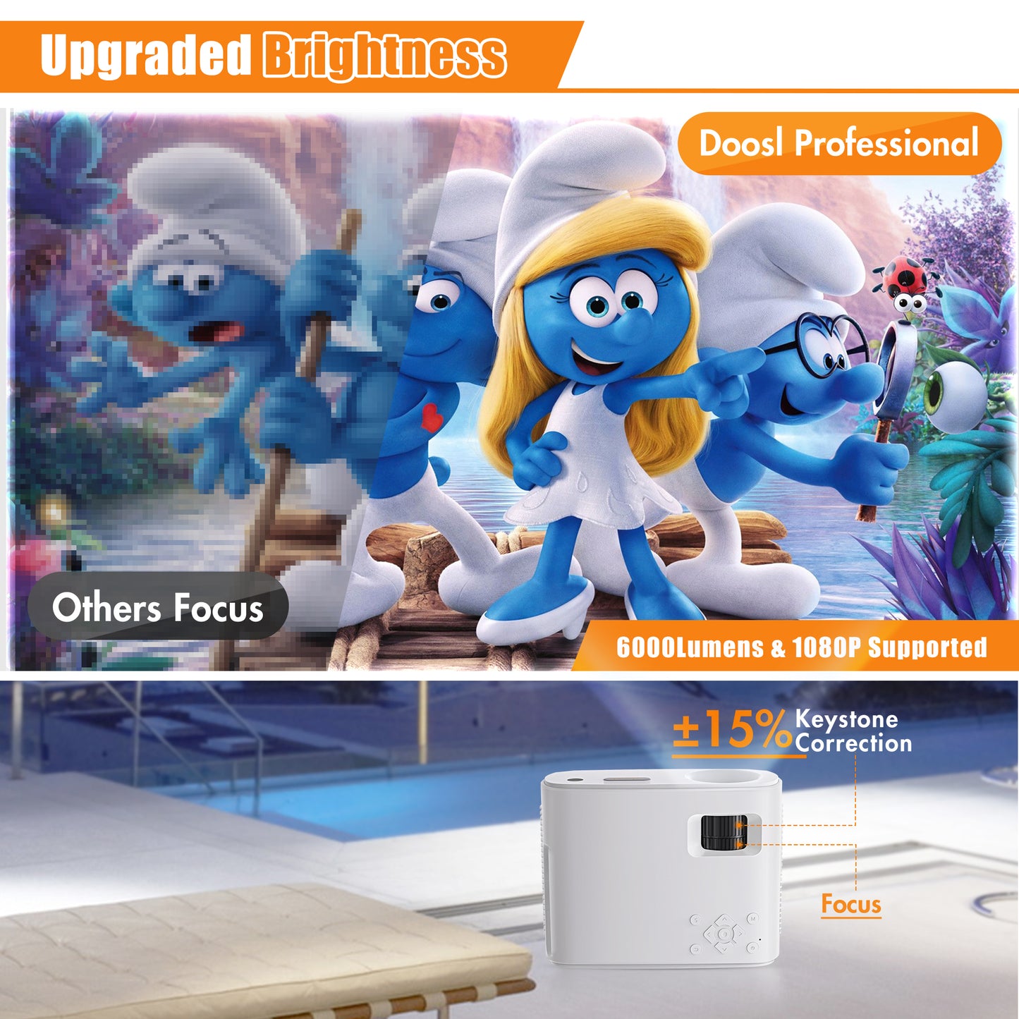 Doosl Mini Projector iDo-X28 White