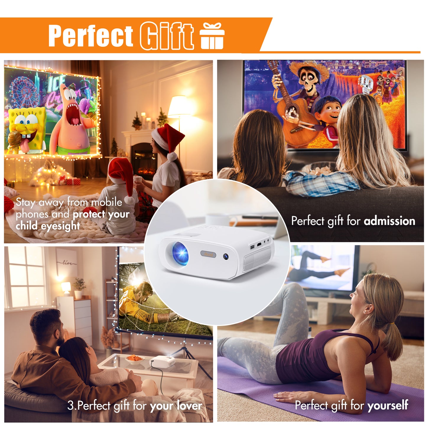 Doosl Mini Projector iDo-X28 White