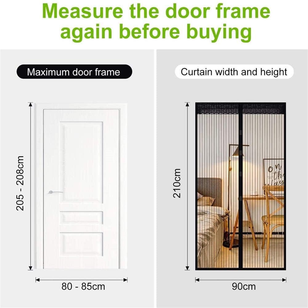 Magnetic Screen Door, Durable Heavy Duty Mesh Curtain with Fly Mosquito Screens, Hands Free Magnetic Screen Door for Sliding Door