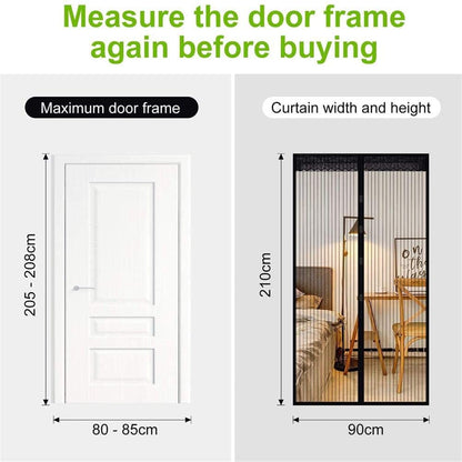 Magnetic Screen Door, Durable Heavy Duty Mesh Curtain with Fly Mosquito Screens, Hands Free Magnetic Screen Door for Sliding Door