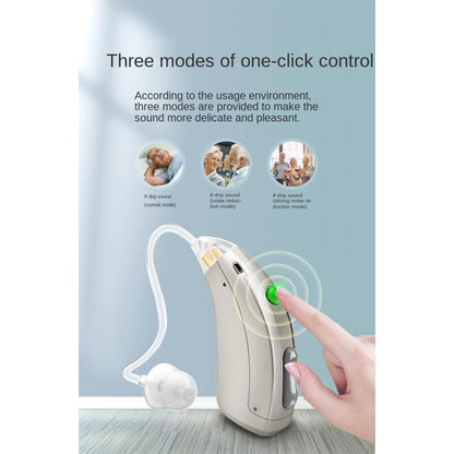Hearing Aid Amplifier, Doosl USB Rechargeable Digital Hearing Assistance Aid with Noise Reduction, Voice Enhancer Aids with Charging Case, Universal Fit Behind the Ear for Adults Seniors