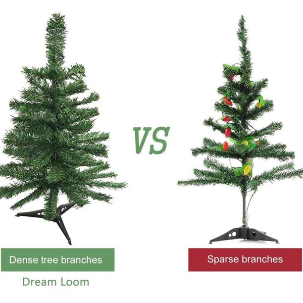 Mini Decorated Christmas Trees, 20in Tabletop Christmas Trees with LED Lights, Christmas Tree Star Topper, Ornaments. Xmas Decorations Festival Home Party Ornaments