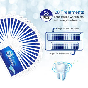 Xpreen 5D Teeth Whitening Strips, 56 pcs Safe and Effective Teeth Whitening Kit, Whitestrips Reduced Teeth Sensitivity and Help to Remove Smoking Coffee Wine Stain